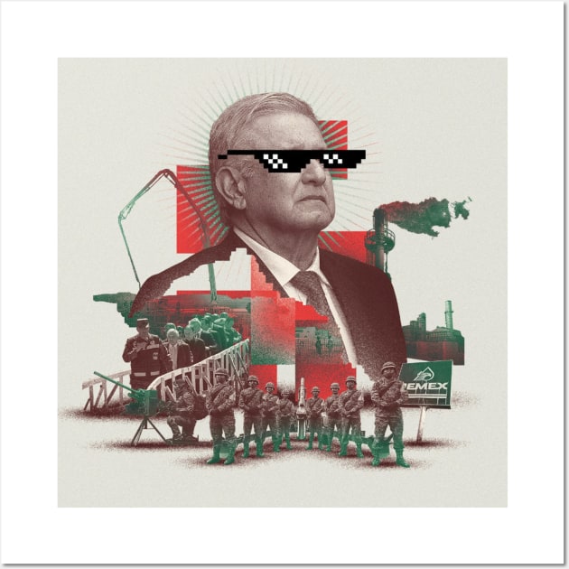 amlo andres manuel lopez obrador mexican president in the other economist cover ecopop cool tri Wall Art by jorge_lebeau